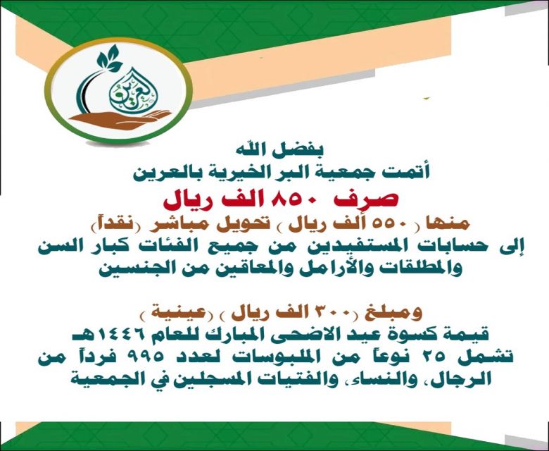 صرف مبالغ مالية للمستفيدين
